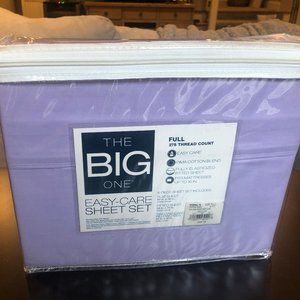 NEW Full Lavender Cotton Blend Easy Care Sheet Set KOHLS Double Ret $60 Purple